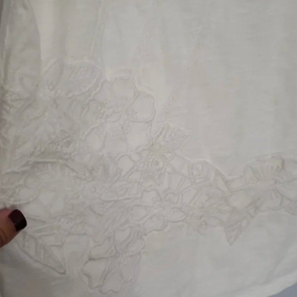 Vintage Coldwater Creek White sleeveless blouse size 16 - Picture 5 of 6